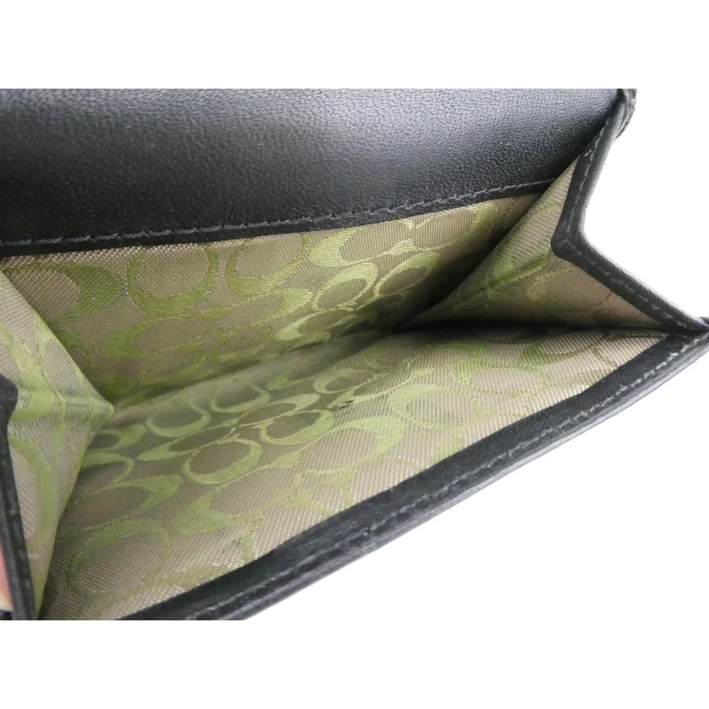 Coach Black Leather Soho Buckle Small Bifold Wallet